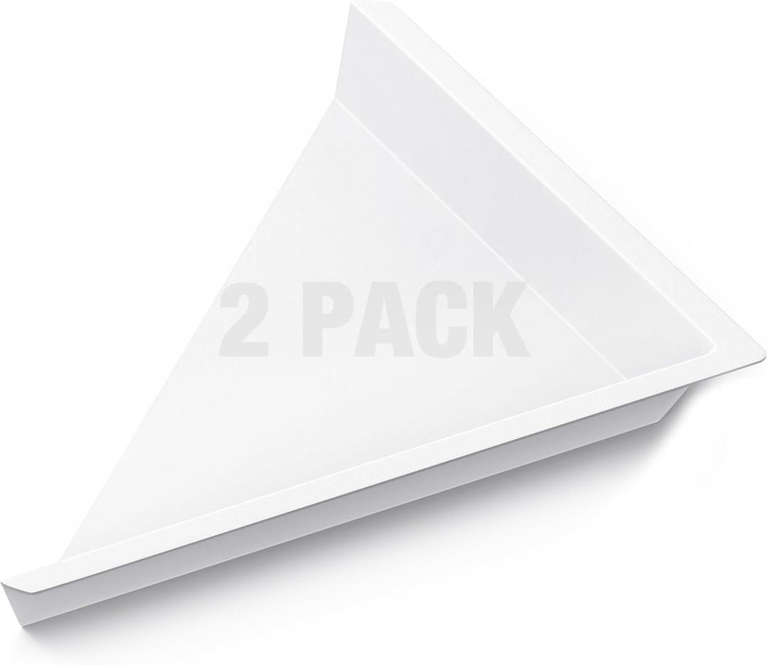 2 Pack Air Diverter (Triangle) for 2'x2' Ceiling Air Diffuser, Redirect Airflow from Vents, White