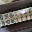 American Mahjong Set, "Ivory Pinstripe" - 166 Melamine Tiles with Soft Case, Medium