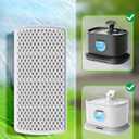 3 Pack Cat Fountain Filter Replacement, 12~15 Weeks Usage, 7-Layer Ultimate Filtration, Pet Fountain Filters Compatible with Cordless Petlipo Water Fountain for Cats Dogs