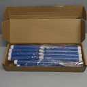 20 Pcs Flameless LED Taper Candles Battery Operated Taper Candles 5 Sizes of 6.5'', 7.7'', 8.8'', 10.0'', 11.2'' Flameless Candlesticks Flickering with 3D Flame for Wedding (Blue)