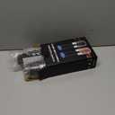 XinXu Gravity Electric Pepper and Salt Grinder Set, Adjustable Coarseness, Battery Powered with LED Light, One Hand Automatic Operation, Black -2 Pack