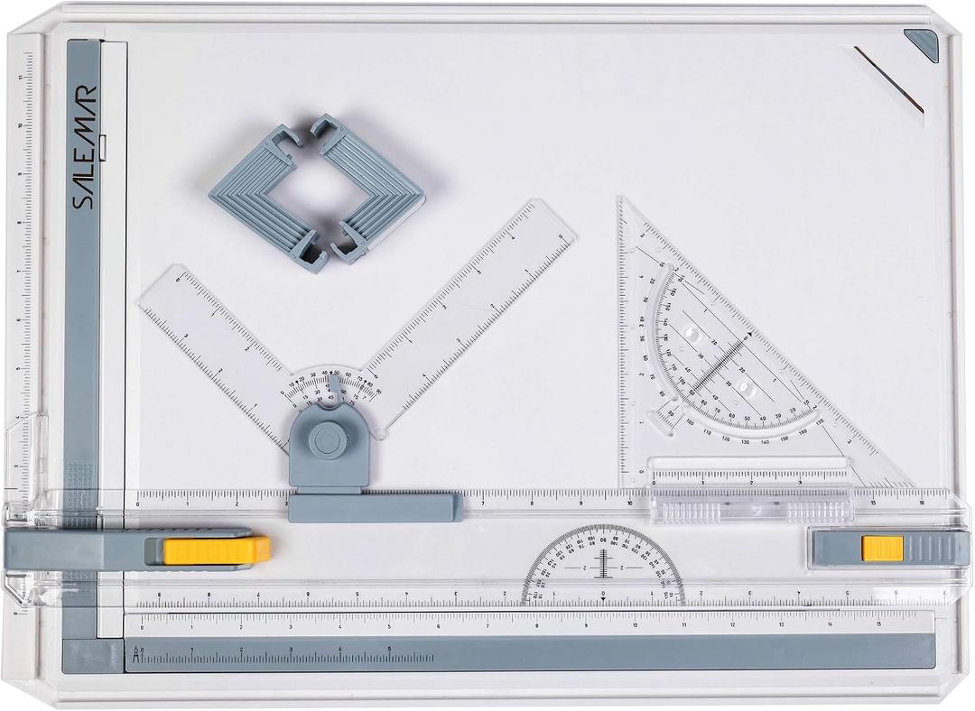 SALEMAR Inch Scale A3 Drafting Table Drawing Board Graphic Architectural Sketch Tool Set