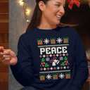 I Come In Peace Couple Matching Ugly Christmas Sweater Sweatshirt, Size M
