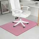 Chair Mat for Hardwood & Tile Floor, 47" x 60" Heavy Duty Office Chair Mat Floor pad for Rolling Chairs, Anti Slip, Non-Curve, Floor Protector for Home Office, Red X