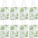 8 Pcs Floral Tote Bags for Women Chinoiserie Reusable Grocery Bags Non Woven Gifts for Wedding Bridal Mother's Day