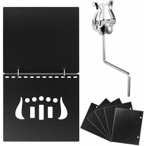Boao Alto Saxophone Sheet Music Clip & Flip Folder for Marching Band & Orchestra, Music Sheets Holder 7.2" x 6.4" with 10 Double-Sided Inner Sleeves & 10 Windows for Parades, Practice, Performance