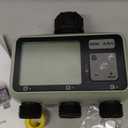 3 Zone Sprinkler Timer, Garden Hose Timer, Automatic Irrigation System, Programmable Faucet, 3 Outlets, with Rain Delay, Manual Mode,Child Lock, for Yard, Garden, Lawn Greenish Gray D13WT06