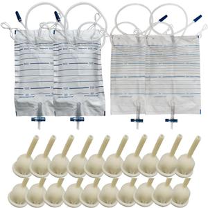 Male Catheter External Self-Sealing Set 20PCS Condom 2PCS 1000ML Urine Bag 2PCS 2000ML Drainage Bag(35mm/1.38 Inch)