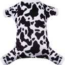 CuteBone Dog Pajamas Costumes Fleece Pet Clothes Puppy Onesie Winter Holiday Cute Cat Jammies Keep Your Pet Warm in The Cold Weather (Small, Cow)