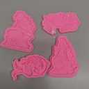 Mermaid Silicone Moulds- 4Pcs Marine Theme Fondant Molds Coral Seaweed Mermaid Candy Chocolate Mold Cake Baking Decorating Tools