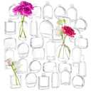 33pcs Glass Small Bud Vases Set - 9 Styles Clear Bud Vase for Centerpieces, Wedding, Home Table Flower Décor Perfume Bottle Inspired Clear Flower Vases in Bulk
