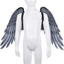 Himine Non-Woven Fabric Festive Party Angel Wings Suitable for Child Decorative Wings (Black)