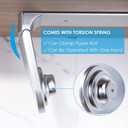 simpletome ONE Hand Tear Paper Towel Holder Under Cabinet Adhesive or Drilling Installation Aluminum Alloy + ABS (Pearl Chrome Silver)