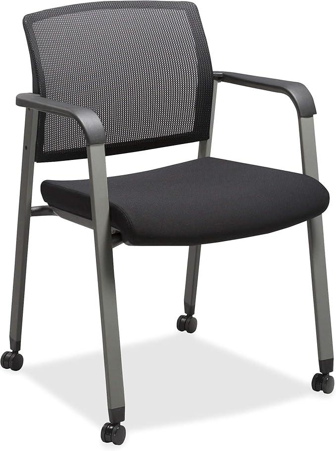 Lorell Mesh Back Guest Chairs with Casters