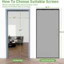 Magnetic Screen Door with Sliding Track, Retractable Sliding Screen Door Mesh, Fits Door Size 36 x 80 Inch, Smooth-Gliding, Easy to Install for Front Back Patio Single French Doors