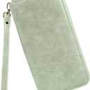 FT FUNTOR Wristlet Wallets for Women, Ladies PU Vegan Leather Clutch Wallet Zip around Phone Purse Card Holder Organizer