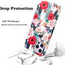 Magnetic Case for iPhone 12 / iPhone 12 Pro 6.1 inch Compatible with MagSafe Charging Soft TPU Bumper Slim Shockproof Protective Cute Cover with Screen Protector(Blooming Pink Floral)