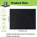 Outdoor Storage Shed Floor Mat, 8.2*10.2FT Waterproof Washable Garden Flooring Pad with Non Slip Backing, Soft Furniture Patio Covering Carport dust Oil Mat-Tool Shed, Storage Shed Not Included