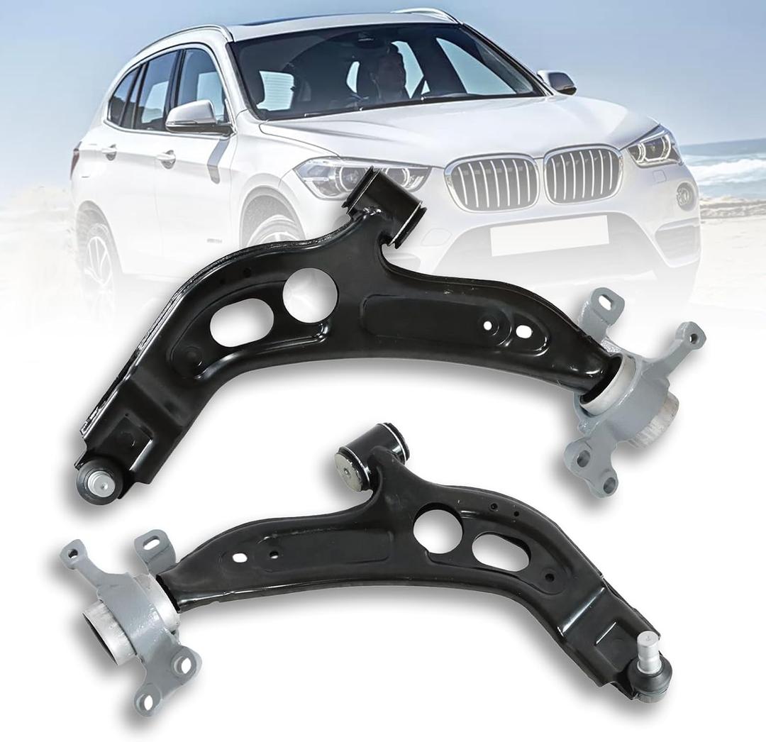 SecosAutoparts 2Pcs Front Lower Forward Control Arm with Ball Joint Compatible with 2016-2022 BMW X1, 2018-2023 X2, Fit for 2016-2024 Mini Clubman Countryman, Replaces 31126882843 31126874341