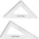 Coopay Large Triangle Ruler Set Square, 30/60 and 45/90 Degrees, Triangle Hollow