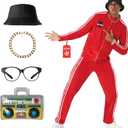 Morph 80s Costumes For Men, Rapper Costume Adults, 90s Costumes For Men, Mens Rapper Halloween Costume (Large)