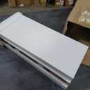 BAYKA White Floating Shelves for Wall – Rustic Wood Wall Shelves with Metal Brackets for Bathroom, Bedroom, Kitchen, or Living Room Decor Organization – Set of 3, Sturdy Storage with 22lb Capacity (15.7inches, C. White - Modern Minimalist Style)