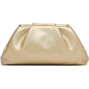 Soft PU Leather Clutch Purses for Women Formal Elegant Luxurious Evening Bag (Gold)