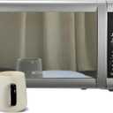 Emerson MW7601SL Countertop Microwave Oven with Sleek Mirrored Finish Glass Door, 700W, 10 Power Levels and 6 Pre-Programmed Settings with Child Safe Lock, 0.7. Cu. Ft., Silver