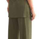 PRETTYGARDEN Women's 2 Piece Lounge Set 2026 Summer Casual Tank Top Wide Leg Pants Matching Travel Outfits Clothes Tracksuit (Green, M)