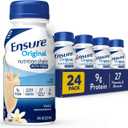Ensure Original Vanilla Nutrition Shake With Fiber | Small Meal Replacement Shake | Ready to Drink | 9g Protein, 27 Vitamins and Minerals | 8 fl oz - 24 Pack Best By 11/18/26