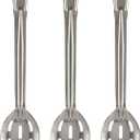 Perforated Stainless Steel Spoon - Serving Slotted Spoons for Restaurant - Large Metal Commercial Tablespoon for Cooking 3 Pcs
