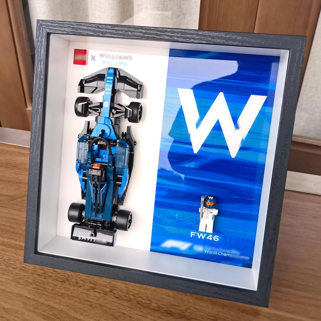 Display Photo Frame for Lego Speed 77249 Williams Racing FW46 F1,Home or Office Decorative Wall Panels,Adult Collectibles Wall Mount(No Car Included)