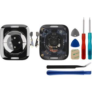 New Back Cover Glass Heart Rate Part Connector+NFC Compatible with Apple Watch Series 9 41mm Model A2982, A2984, A2983, A2985 (Cellular/LTE+GPS) with Upgraded Repair Tools Kit