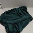 Stretch Cushion Cover, Soft Velvet Plush Cushion Slipcovers Loveseat Sofa Covers Couch Seat Covers Furniture Protector with Elastic Bottom (Medium, Green)