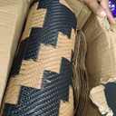 GENIMO Outdoor Rug for Patio Clearance, 9'x18' Waterproof Camping Mat, Reversible Plastic Straw Rugs for RV, Camper, Balcony, Backyard, Picnic, Deck (Black & Brown)