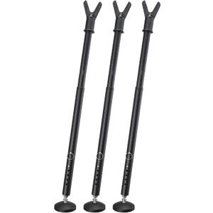Sliding Door Security Bar 3 Pack, 20.5-51.8 Inch Adjustable Door Stoppers Security Sliding Glass Door Security Bar, Heavy Duty Window/Patio Door Security Bars Black