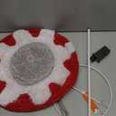 Outdoor Pop-Up Christmas Balls Lighted, Christmas Ornament Set  Holiday Ball Decorations with 60 LED Lights, Collapsible Light Up Hanging Lantern Ball for Home, Yard, Lawn Decor-Red