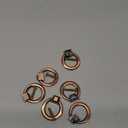 PATIKIL 6Pack Drawer Ring Pull Handles, 1.42" Zinc Alloy Hole Ring Drawers Knobs with Screws for Cupboard Drawer Dresser Closet Door, Red