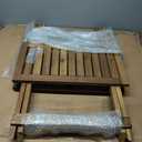 Folding Outdoor Patio & Camping Side Table, Acacia Wood, Golden Teak Finish