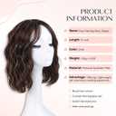 LEEONS Short Wavy Hair Topper for Women, 11inch Breathable Synthetic Hairpiece with 6.5x6.5 Base, Instantly Adds Volume & Conceals Thin/White Hair Roots