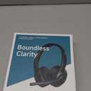 AOC Wireless Headset with Mic for Work, Bluetooth 5.4 Headphones with Noise Canceling Microphone, USB C, 30H, Clear Calls & Mic Mute for PC, Laptop, Cell Phones, Zoom - Black