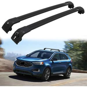 Roof Rack Cross Bars Fit for Ford Edge 2015-2024 Luggage Lockable Crossbars Carrier Cargo Bar, 2 Pack (Flush Side Rails)