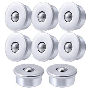 XiKe 8 Pack 1/2" Roller Ball Transfer Bearings, Used for Roller Stand, Transfer Equipment and Transmission System CY-12H Type, 33 Pounds Load 1/2" Ball Diameter