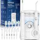 Water Flosser & Ultrasonic Electric Toothbrush Combo, 600ML Water Dental Flosser Toothbrush with 7 Jet Tips, 10 Adjustable Water Pressure, 5 Toothbrush Heads for Home Use, Gums, Braces