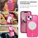 BENTOBEN Magnetic for iPhone 13 Case & iPhone 14 Case [Compatible with Magsafe] Translucent Matte Phone Case iPhone 13/14 Slim Thin Shockproof Women Men Protective Cover Cases, Hot Pink