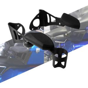 Passenger Armrests with Adjustable Cup Holder Fit for Harley Touring Electra Glide FLHT, Road Glide Ultra FLTR, Tri Glide FLHTCUTG 2014-2024 (Black)