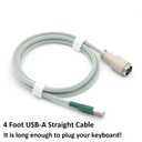 Pro Coiled Keyboard Cable, Double-Sleeved Mechanical Keyboard Cable with 5Pin GX16 Aviator, 1.2m USB A to USB Type C (Light Green)