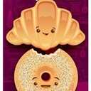 2 x Genuine Fred Daily Bread Kitchen Sponges, Set of 2, Croissant and Bagel Inspired Sponges, Fun and Quirky Kitchen Accessory