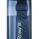 LifeStraw Go Series Water Filter Bottle - BPA-Free, Removes Bacteria, Parasites, Microplastics, Improves Taste, 22oz, Aegean Sea