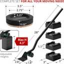 X-Protector Felt Furniture Sliders for Hardwood Floors & Furniture Lifter Tool Set - 4 PCS 3 1/2" Sliders for Furniture with Furniture Jack. Move Your Furniture Easily with Premium Furniture Movers!